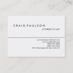 Chubby Schwarz-weiß Attorney at Law Business Card Visitenkarte