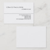 Chubby Schwarz-weiß Attorney at Law Business Card Visitenkarte (Vorne/Hinten)