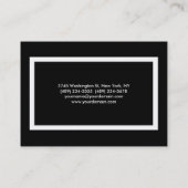 Chubby Schwarz-weiß Border Minimalistisch Business Visitenkarte (Rückseite)