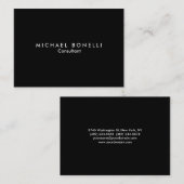 Chubby Schwarz-weiße Minimalistische Visitenkarte (Vorne/Hinten)