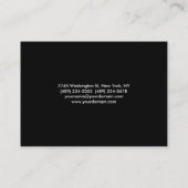 Chubby Schwarz-weiße Minimalistische Visitenkarte (Rückseite)