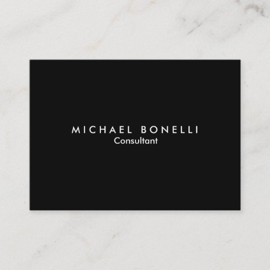 Chubby Schwarz-weiße Minimalistische Visitenkarte (Vorderseite)