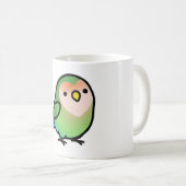 Chubby Seagreen Peach-face Lovebird Kaffeetasse (VorderseiteRechts)