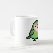 Chubby Seagreen Peach-face Lovebird Kaffeetasse (Vorderseite Links)