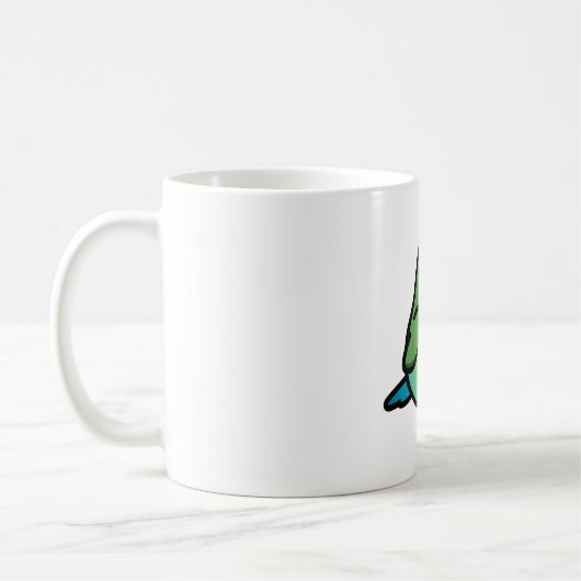 Chubby Seagreen Peach-face Lovebird Kaffeetasse (Links)