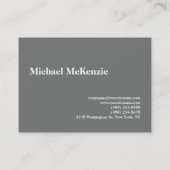 Chubby Simple Nickel Gray Fotograf Visitenkarte (Rückseite)