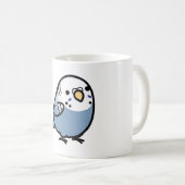 Chubby Slate Blue Budgie Kaffeetasse (VorderseiteRechts)