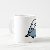 Chubby Slate Blue Budgie Kaffeetasse (Vorderseite Links)