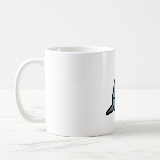 Chubby Slate Blue Budgie Kaffeetasse (Links)