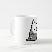 Chubby Special Needs Weißes Gesicht Cockatiel Kaffeetasse (Vorderseite Links)