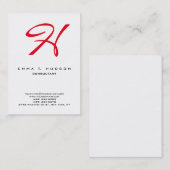 Chubby Stylish Beruflich Monogram Consultant Visitenkarte (Vorne/Hinten)