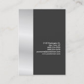 Chubby Stylish Gray Premium Silk Visitenkarte (Rückseite)