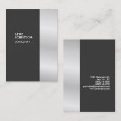 Chubby Stylish Gray Premium Silk Visitenkarte (Vorne/Hinten)