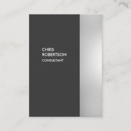 Chubby Stylish Gray Vertical Business Card Visitenkarte