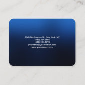 Chubby Stylish Script Trendy Blue Consultant Visitenkarte (Rückseite)