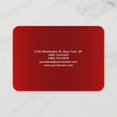 Chubby Stylish Script Trendy Red Consultant Visitenkarte (Rückseite)