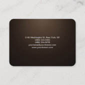 Chubby Stylish Script Trendy Sepia Brown Visitenkarte (Rückseite)