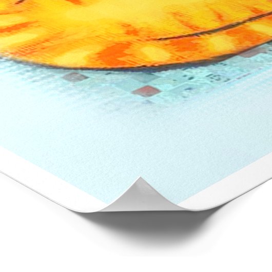 Chubby Tabby & Siamese Cuddle Poster (Ecke)