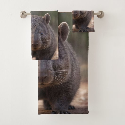 Chubby The Australian Wombat, Badhandtuch Set (Insitu)