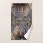 Chubby The Australian Wombat, Badhandtuch Set (Handtuch)