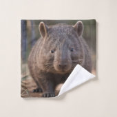Chubby The Australian Wombat, Badhandtuch Set (Waschlappen)