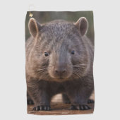 Chubby The Australian Wombat, Golfhandtuch (Vorderseite)