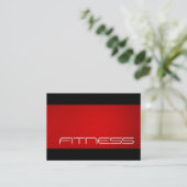 Chubby Trend Black Red Fitness Sport Business Card Visitenkarte (Stehend Vorderseite)