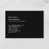 Chubby Trend Black Red Fitness Sport Business Card Visitenkarte (Rückseite)