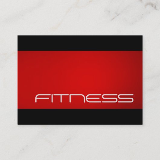 Chubby Trend Black Red Fitness Sport Business Card Visitenkarte (Vorderseite)