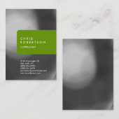 Chubby Trendy Gray Muster Green Business Card Visitenkarte (Vorne/Hinten)
