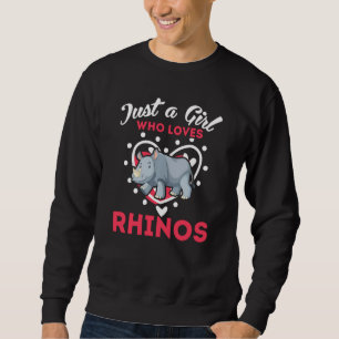 Chubby Unicorn Girls Süße Tier Rhino Sweatshirt