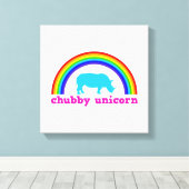 Chubby Unicorn Leinwanddruck (Insitu (Holzboden))