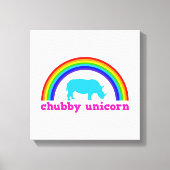 Chubby Unicorn Leinwanddruck (Vorderseite)