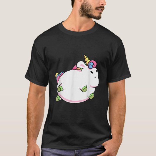 Chubby Unicorn Niedlich Fluffy Fat Magical Animal  T-Shirt (Vorderseite)