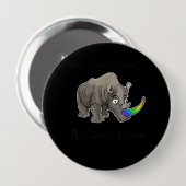 Chubby Unicorn Rhino Niedliches Adortium Button (Vorne & Hinten)