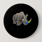 Chubby Unicorn Rhino Niedliches Adortium Button (Vorderseite)