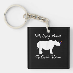 Chubby Unicorn Rhino Niedliches Adortium Schlüsselanhänger