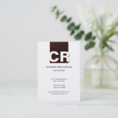 Chubby Vertical Browny Red White Business Card Visitenkarte (Stehend Vorderseite)