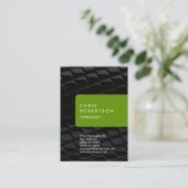 Chubby Vertical Gray Muster Green Business Card Visitenkarte (Stehend Vorderseite)