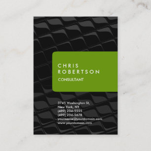 Chubby Vertical Gray Muster Green Business Card Visitenkarte