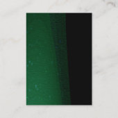 Chubby Vertical Green Black Pattern Business Card Visitenkarte (Rückseite)