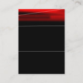 Chubby Vertical Red Black Pattern Business Card Visitenkarte (Rückseite)