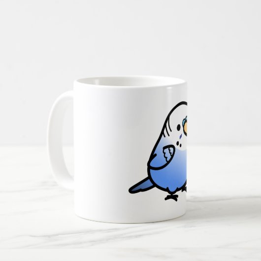 Chubby Violet Budgie Kaffeetasse (Vorderseite Links)