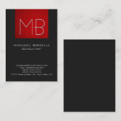 Chubby-Visitenkarte mit rotem Streifen auf grauem  Visitenkarte (Vorne/Hinten)