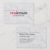 Chubby Wall Real Anwesen Agent Business Card Visitenkarte (Vorne/Hinten)