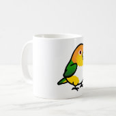 Chubby White Bellied Caique Kaffeetasse (Vorderseite Links)