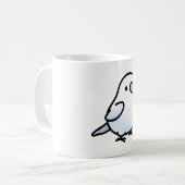 Chubby White-Blue Quaker Parrot Kaffeetasse (Vorderseite Links)