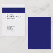 Chubby White Midnigt Blue Attractive Business Card Visitenkarte (Vorne/Hinten)