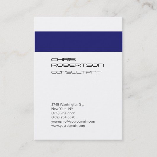 Chubby White Midnigt Blue Attractive Business Card Visitenkarte (Vorderseite)