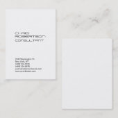 Chubby White Schlicht Attraktive Business Card Visitenkarte (Vorne/Hinten)